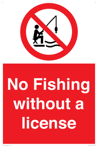 No Fishing without a license